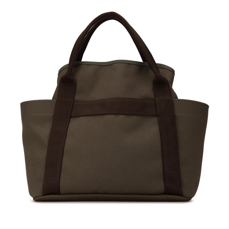 Hermes Canvas Leather Sac de Pansage Groom Tote Bag