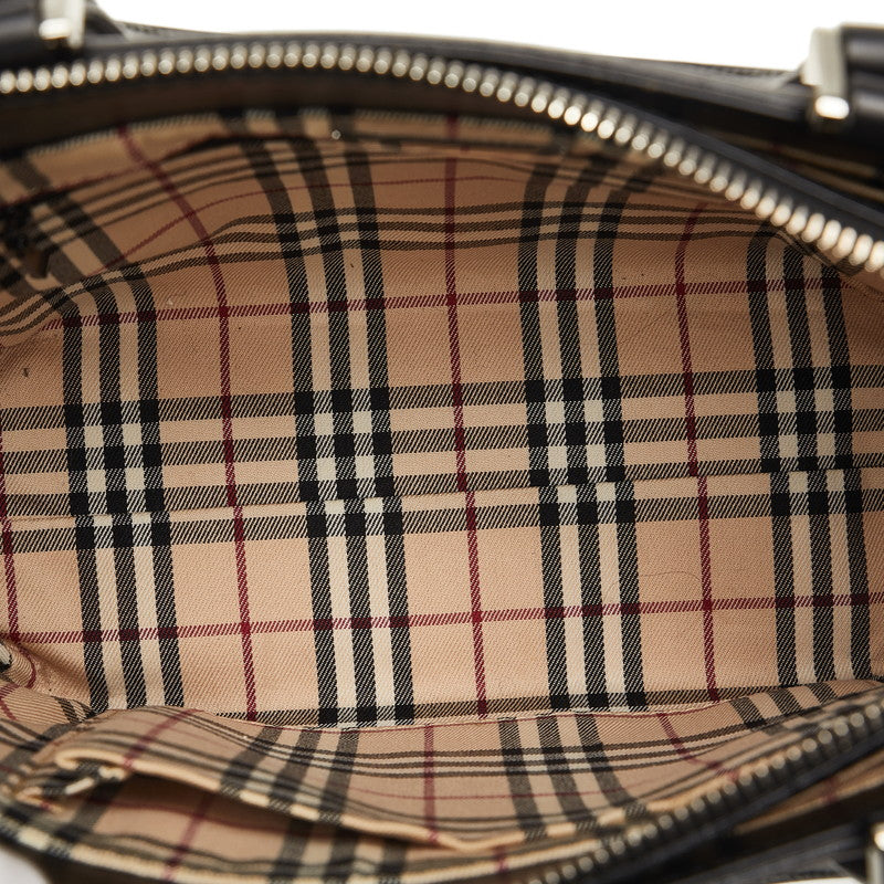 Burberry Nova Check Leather Handbag