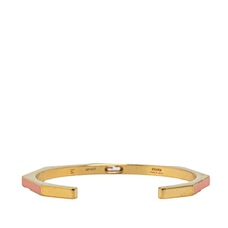 Fendi Gold Pink Bangle Bracelet