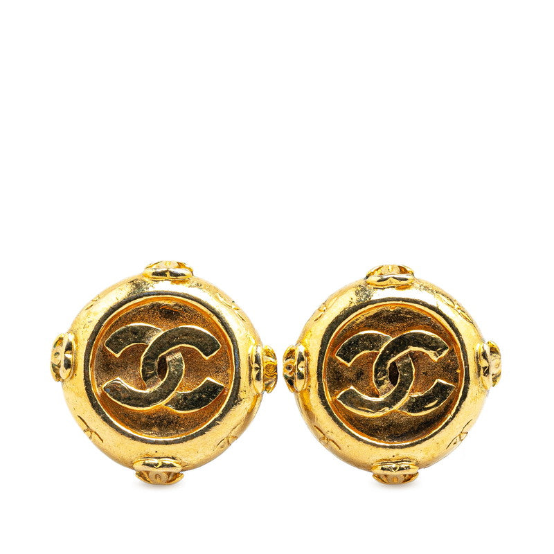 Chanel Vintage Coco Mark Round Earrings