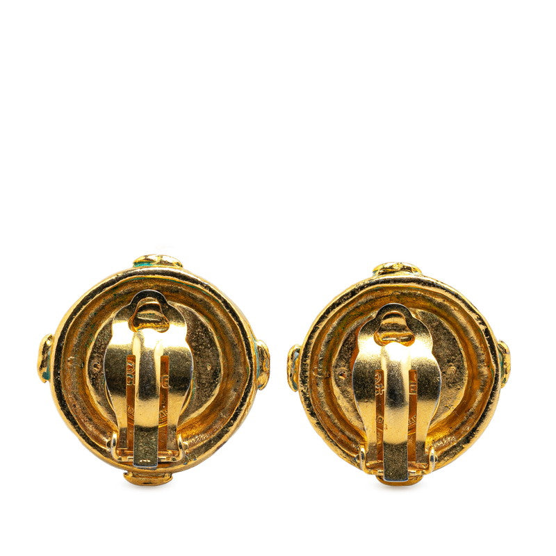 Chanel Vintage Coco Mark Round Earrings