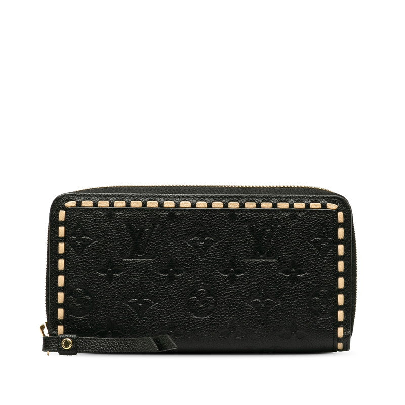 Louis Vuitton Monogram Empreinte Zippy Wallet Black Leather