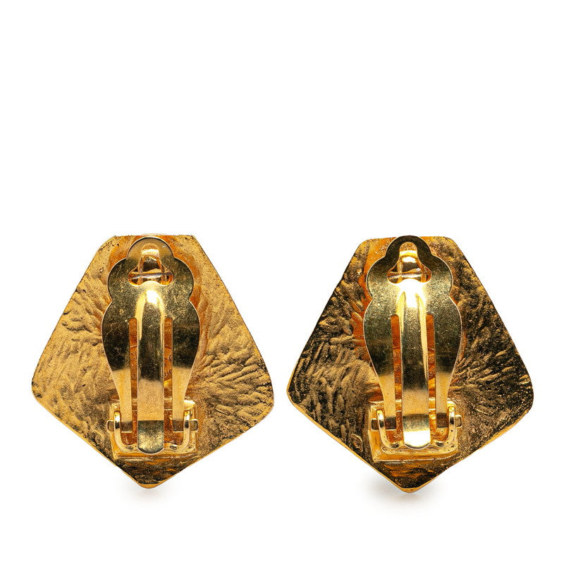 Chanel Vintage Coco Mark Earrings Gold