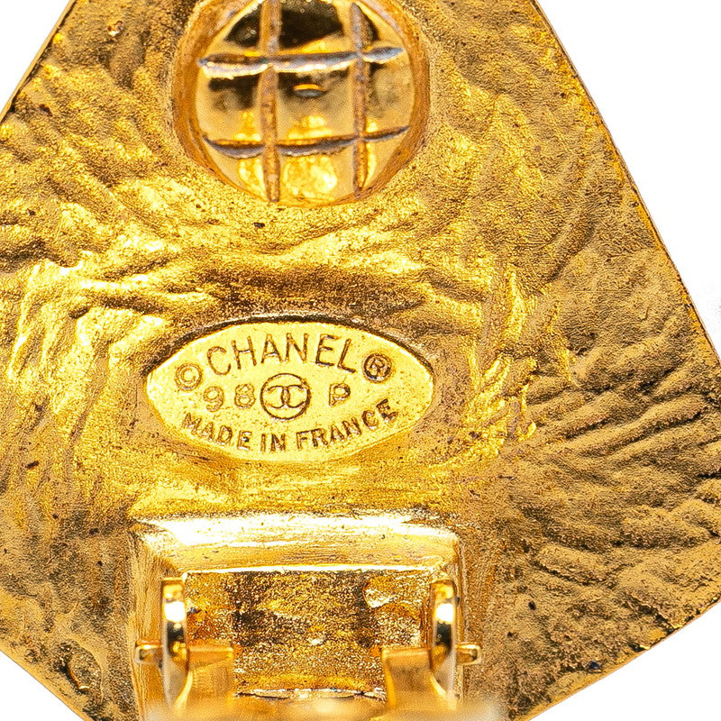 Chanel Vintage Coco Mark Earrings Gold