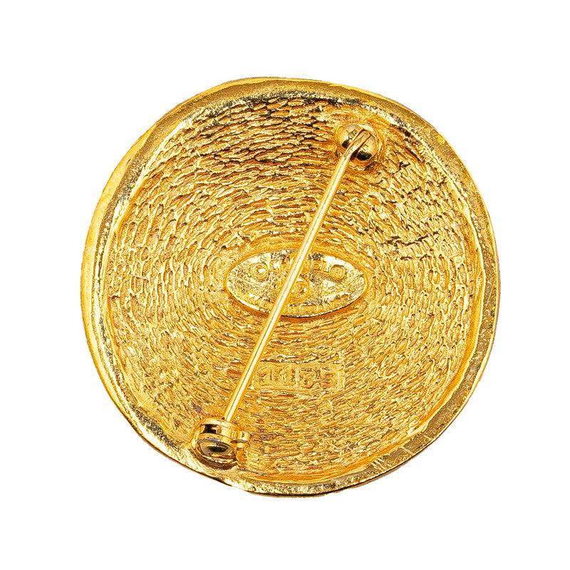 Chanel Cambon Gold Plated Brooch in Great Condition