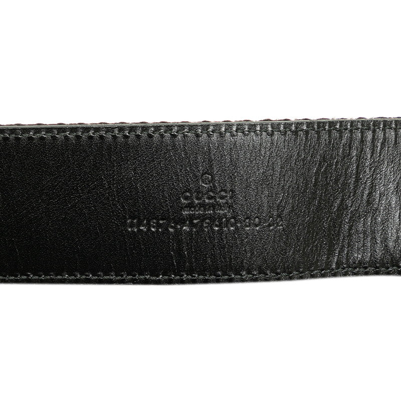 Gucci Interlocking G Leather Canvas Belt