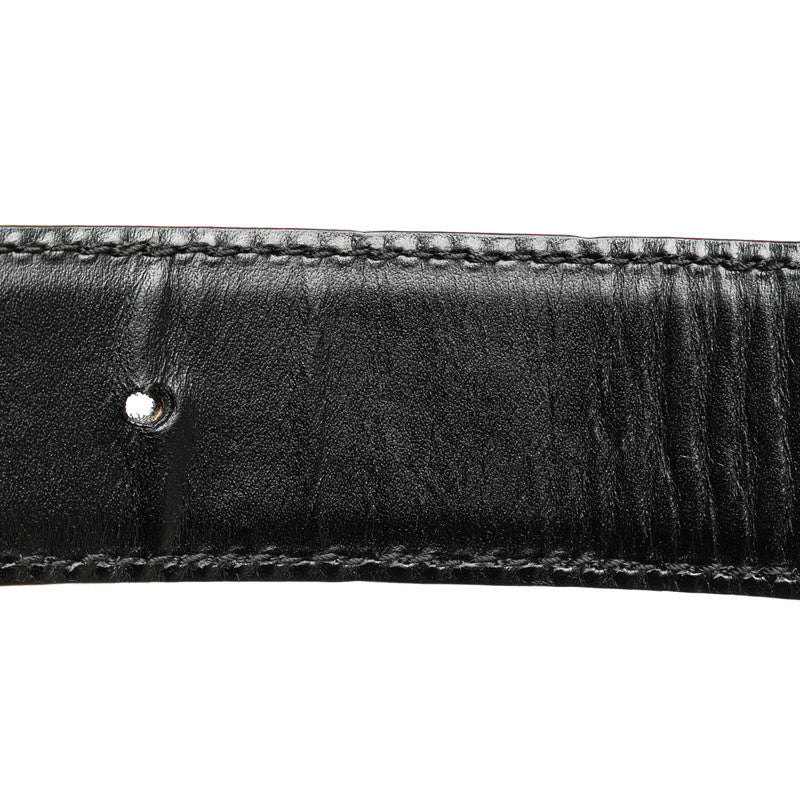 Gucci Interlocking G Leather Canvas Belt