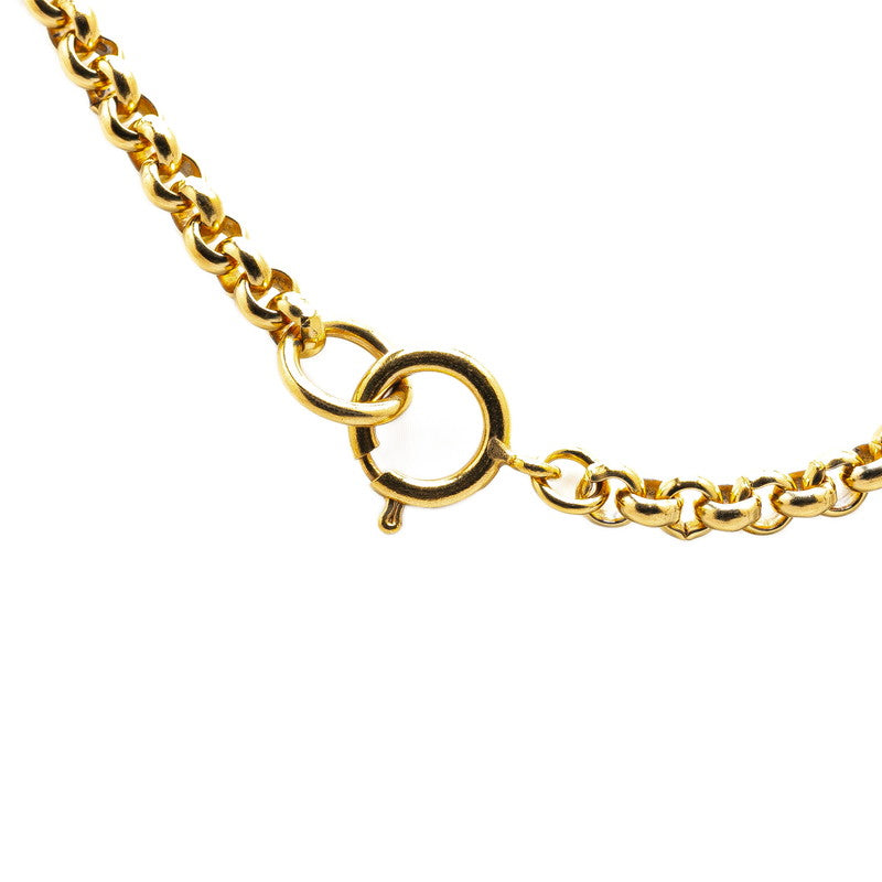 Chanel Vintage Heart Motif Necklace Gold