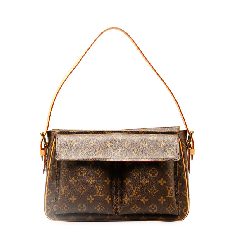 Louis Vuitton Monogram Vivacite GM Shoulder Bag M51163 Brown PVC Leather in Very Good Condition