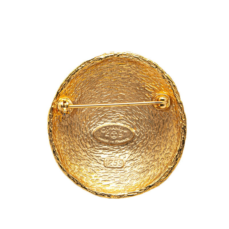 Chanel Vintage Coco Mark Gold Plated Brooch