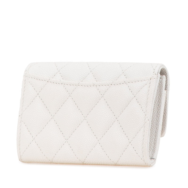 Chanel Caviar Card Coin Case White