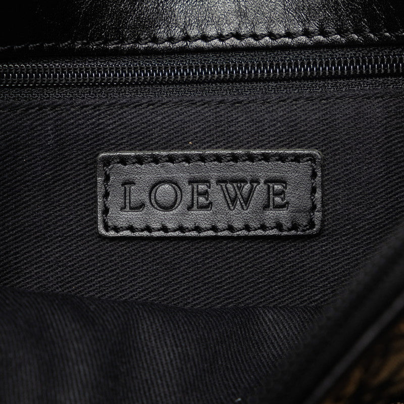 Loewe Anagram Canvas Leather Shoulder Bag in Very Good Condition