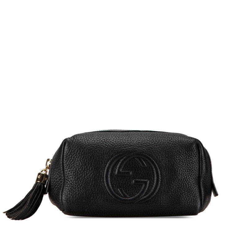 Gucci Leather Interlocking G Soho Pouch