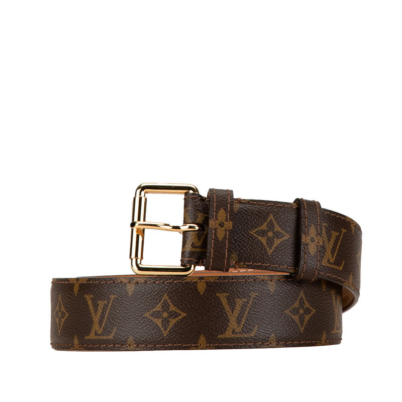 Louis Vuitton Monogram Belt Brown PVC Leather