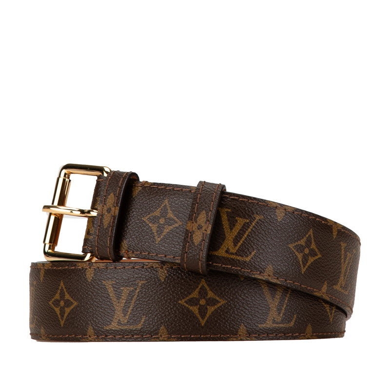 Louis Vuitton Monogram Belt Brown PVC Leather