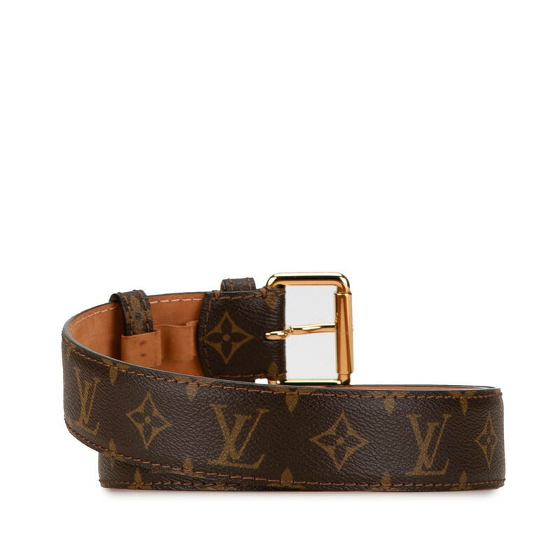 Louis Vuitton Monogram Belt Brown PVC Leather