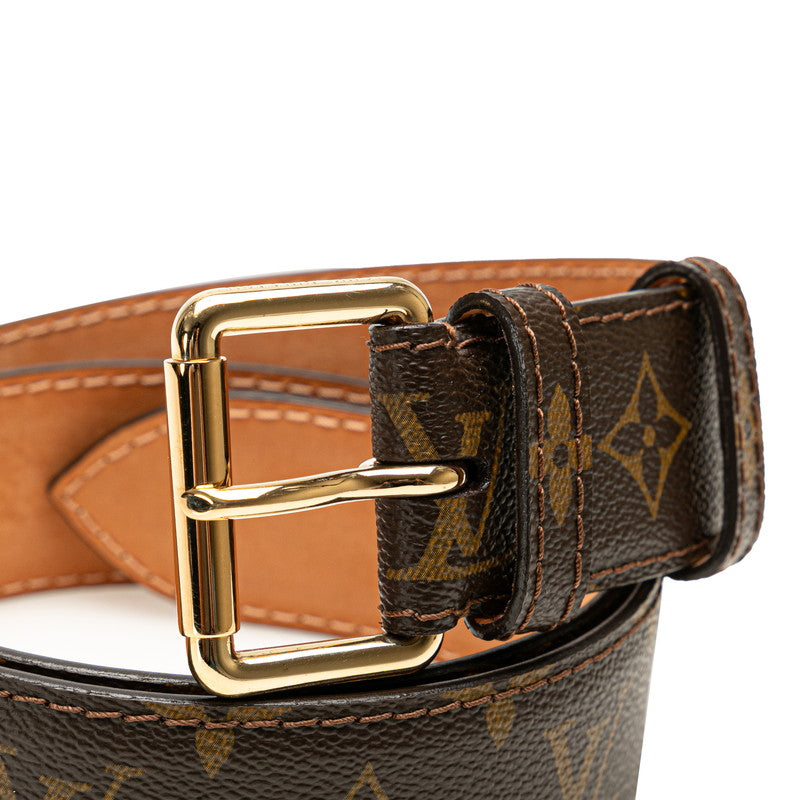 Louis Vuitton Monogram Belt Brown PVC Leather