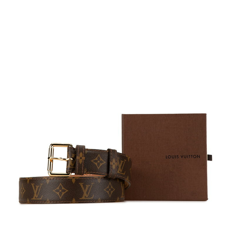 Louis Vuitton Monogram Belt Brown PVC Leather