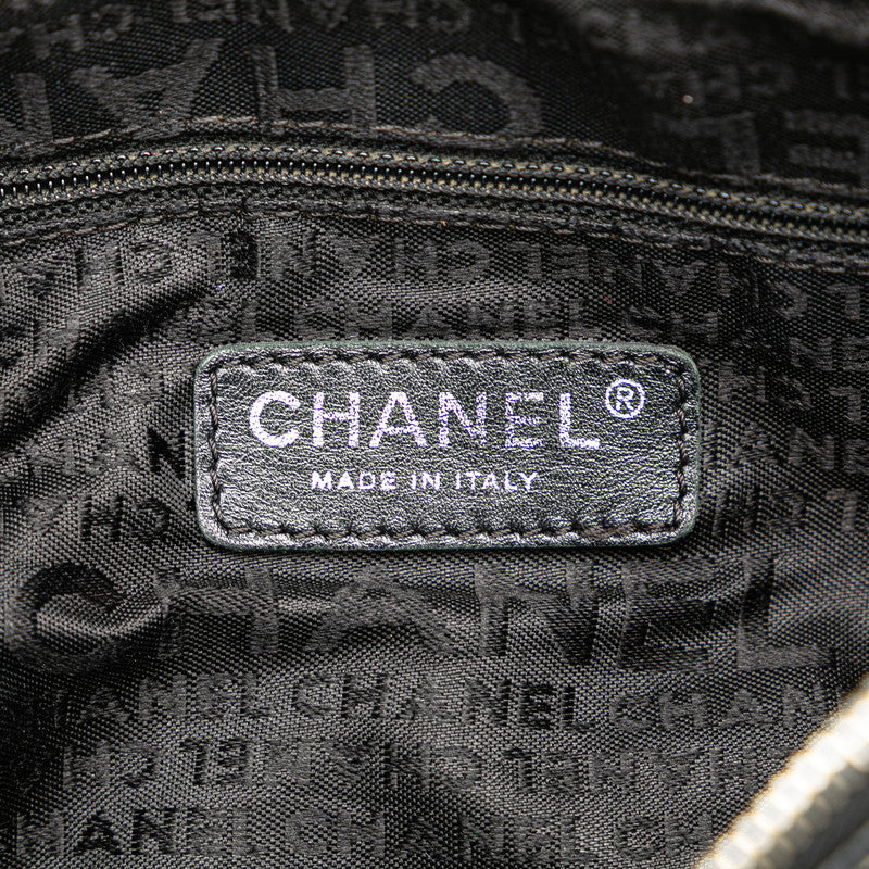 Chanel Leather Wild Stitch Chain Tote Bag