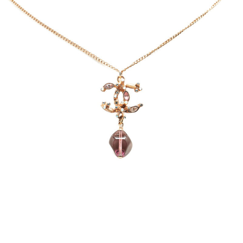 Chanel Bijou Coco Swing Necklace Amethyst