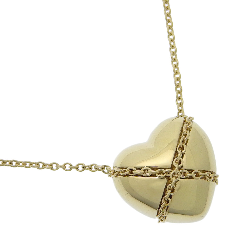 Tiffany K18 Gold Heart Cross Necklace