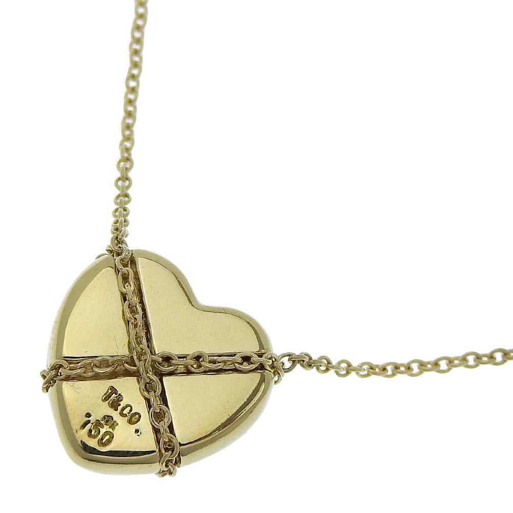 Tiffany K18 Gold Heart Cross Necklace