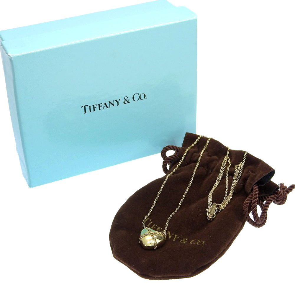 Tiffany K18 Gold Heart Cross Necklace