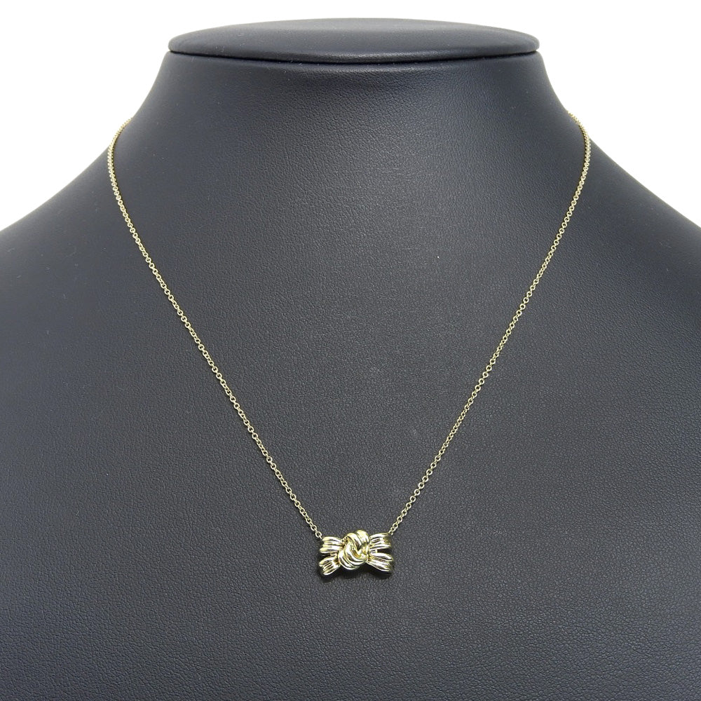 Tiffany Ribbon Necklace K18 Yellow Gold