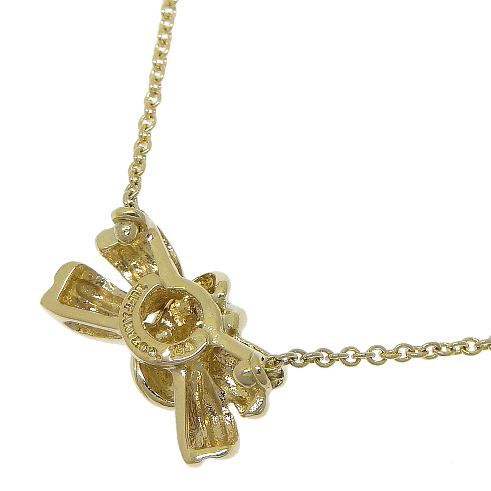 Tiffany Ribbon Necklace K18 Yellow Gold