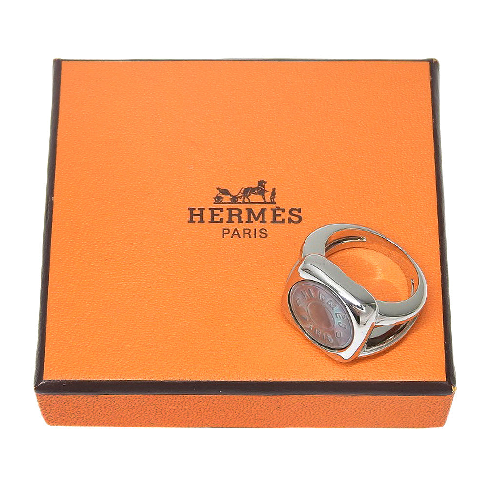 Hermes Silver Sellier Ring Metal Ring in Very Good Condition