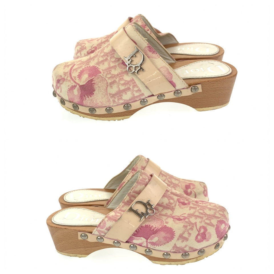 Dior Trotter Logo Canvas/PVC Sandals Kids