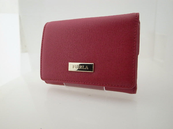 Furla Leather Compact Wallet Double Hook in Great Condition