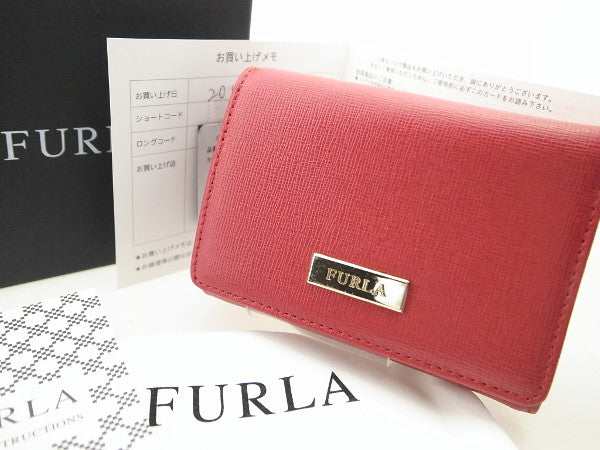 Furla Leather Compact Wallet Double Hook in Great Condition