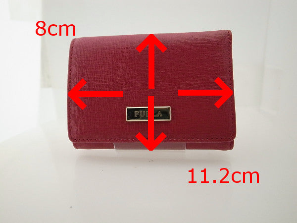 Furla Leather Compact Wallet Double Hook in Great Condition