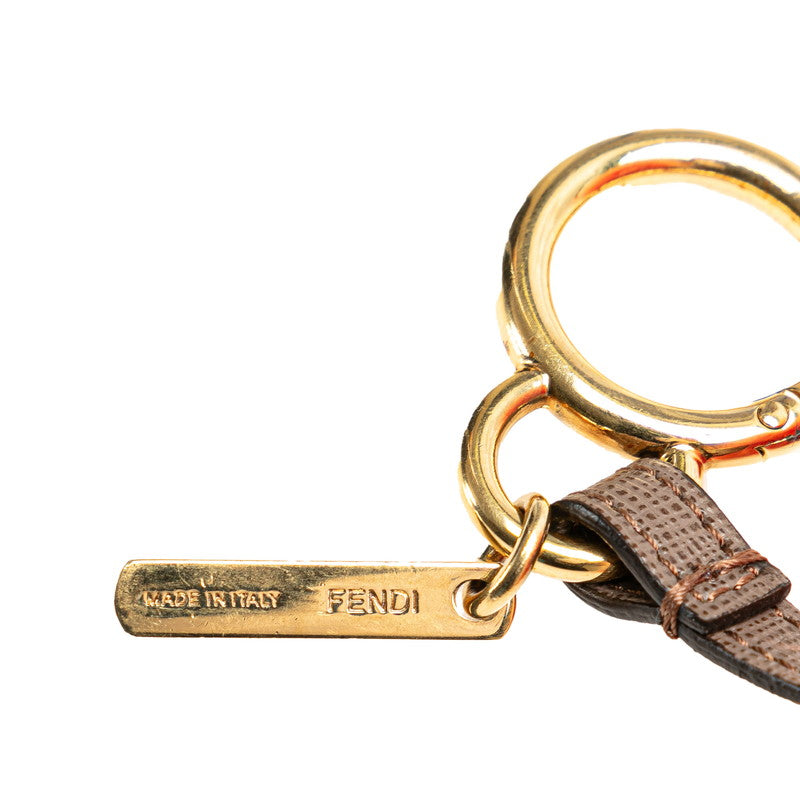 Fendi Fur Leather Pom Pom Keychain