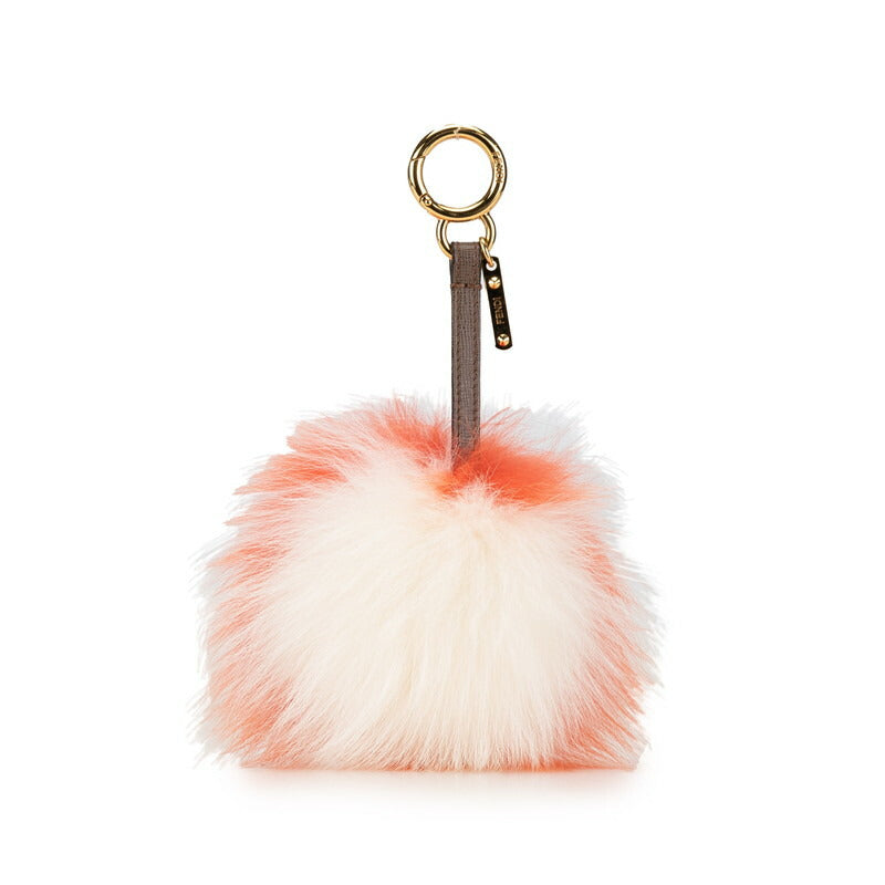 Fendi Fur Leather Pom Pom Keychain