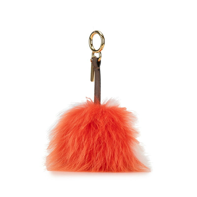 Fendi Fur Leather Pom Pom Keychain