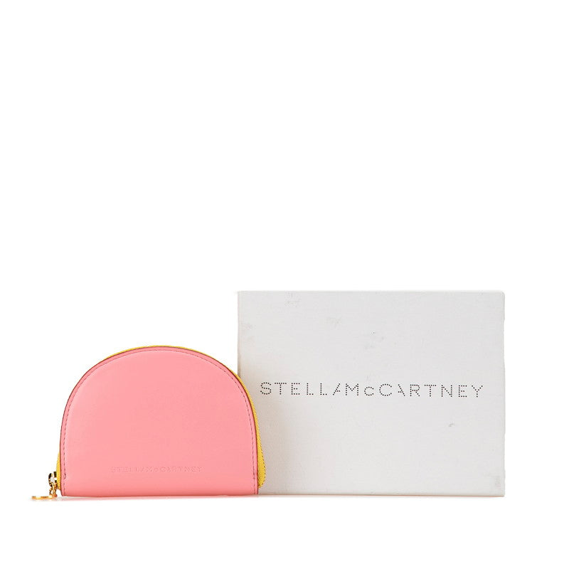 Stella McCartney Logo Tricolor Half Moon Zip Coin Case