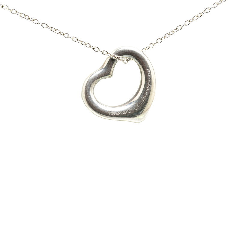 Tiffany & Co Open Heart Necklace Silver