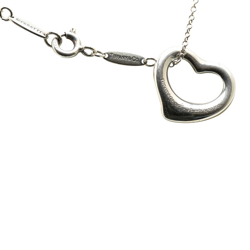 Tiffany & Co Open Heart Necklace Silver