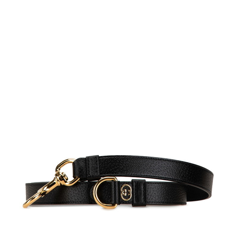 Gucci Leather Dog Lead Interlocking G 695257