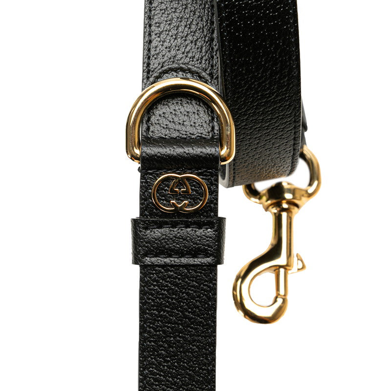 Gucci Leather Dog Lead Interlocking G 695257