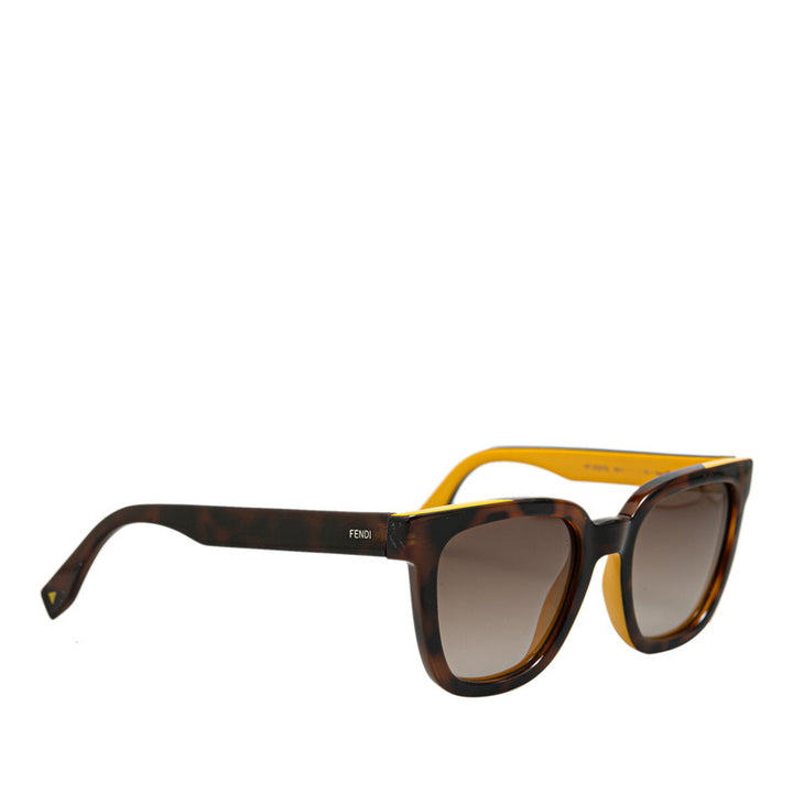 Fendi Wellington Sunglasses Brown Yellow in Very Good Condition