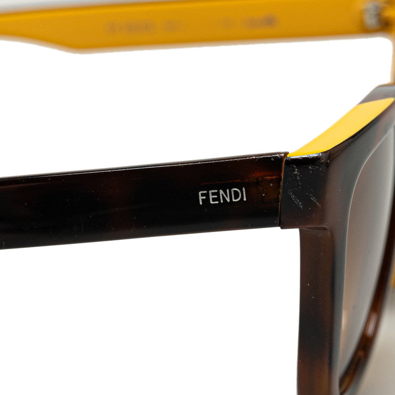 Fendi Wellington Sunglasses Brown Yellow in Very Good Condition