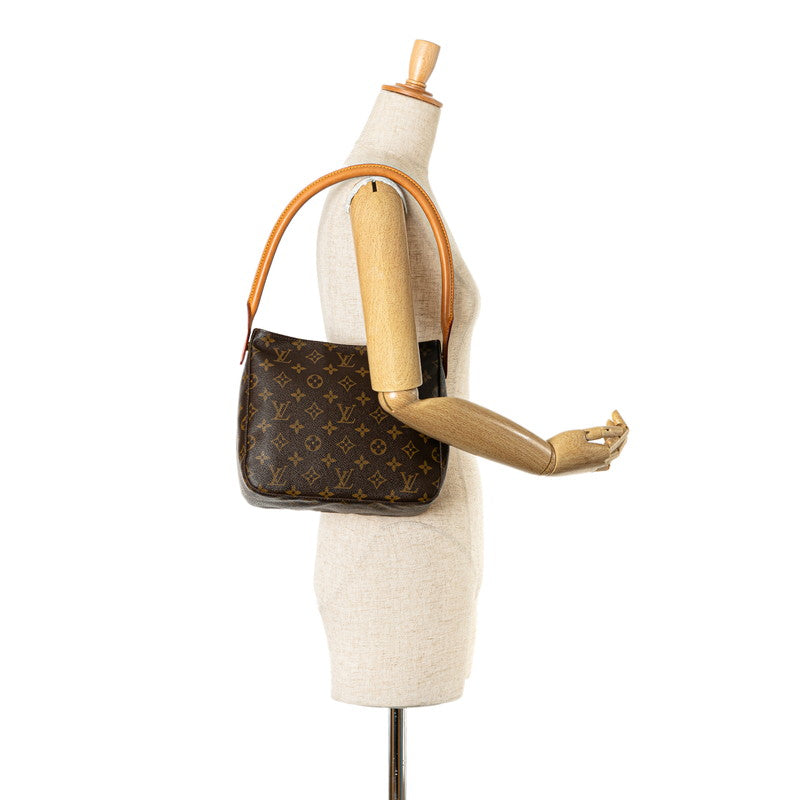 Louis Vuitton Monogram Looping MM Shoulder Bag M51146 Brown PVC Leather