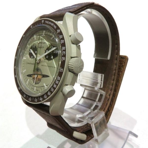 Omega Speedmaster Mission to Saturn Quartz Men's Wristwatch in Ceramic/Nylon Silver SO33T100