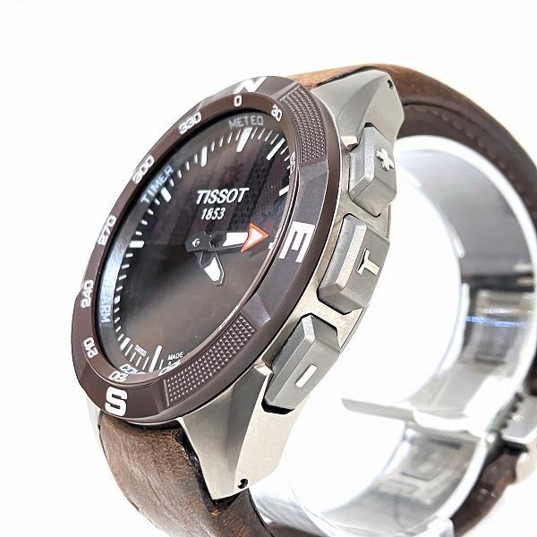 Tissot T-Touch Expert Solar II Women's Watch, T110.420.46.051.00, Titanium/Leather, Brown [Used]  T110.420.46.051.00