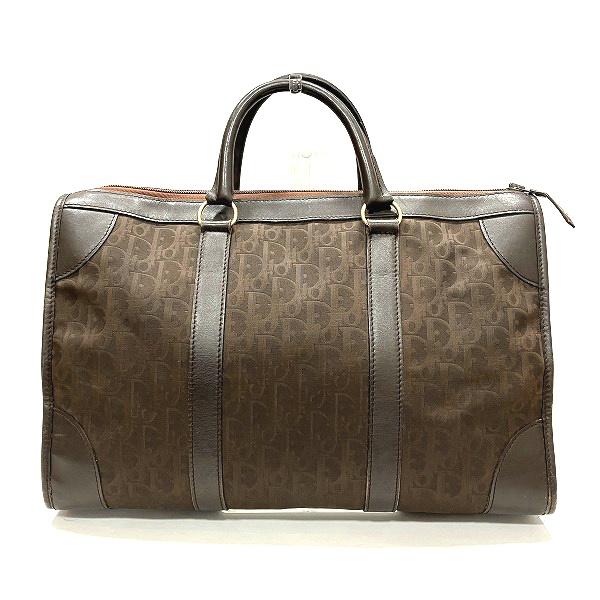 Dior Oblique Boston Bag  Leather Handbag in Fair condition