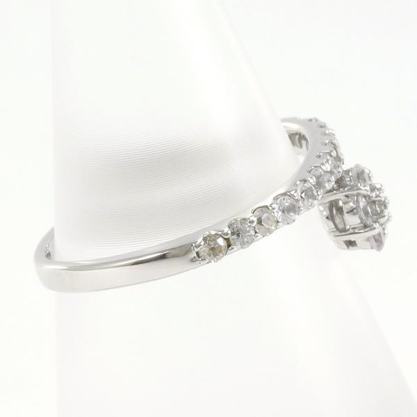 Ladies' K10WG Ring with White Topaz, Size 13 by WISP (Pre-owned)
