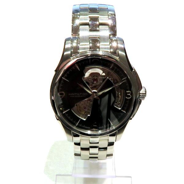 Hamilton Jazzmaster Open Heart H325651 Men's Automatic Watch in Black Stainless Steel, Previously Owned in Great Condition